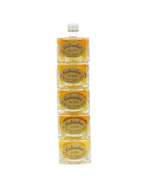 Mignonettes de 5 empilables de Calvados Théo Capelle 5cl