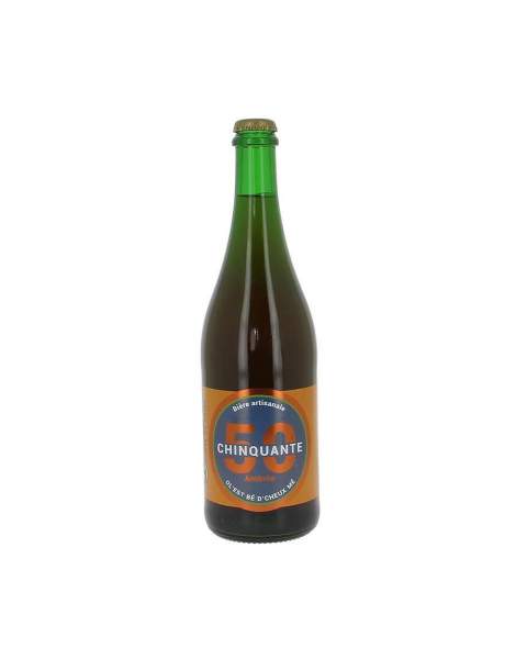 Bière ambrée La chinquante 5% 75cl