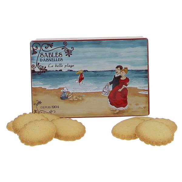 Boite ancienne la belle plage sablés d'Asnelles 500g