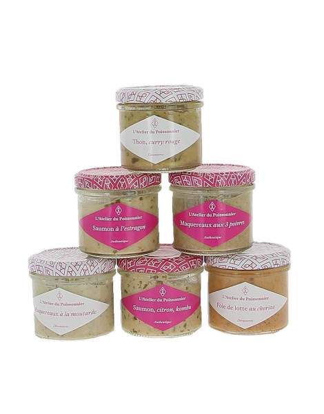 Rillettes de poissons assortiment dégustation 6x90g