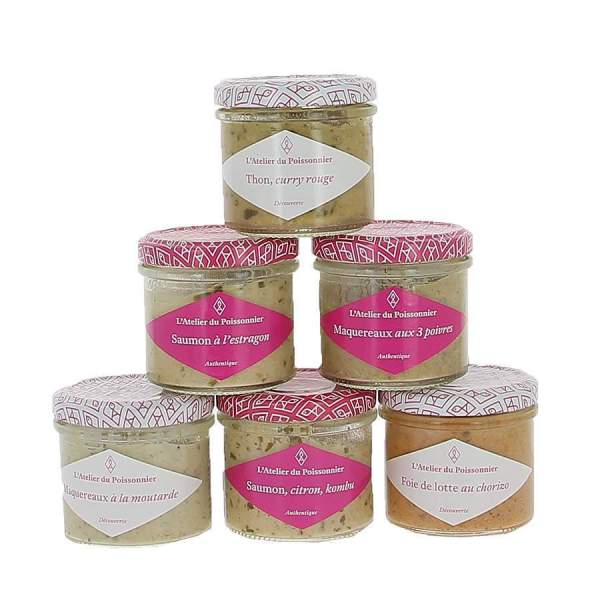 Rillettes de poissons assortiment dégustation 6x90g