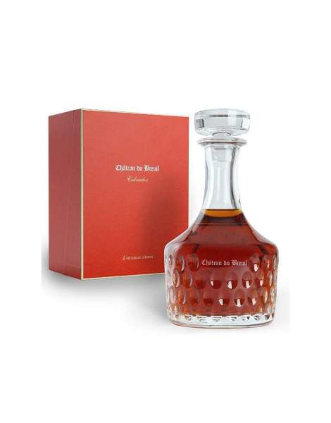 Carafe cristal 4 Siècles de Légende Calvados Château du Breuil 70cl 41%