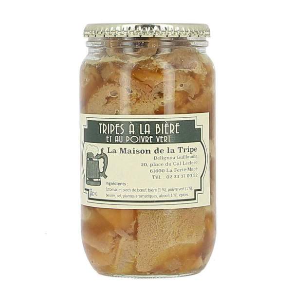 Tripes àla bière et au poivre vert