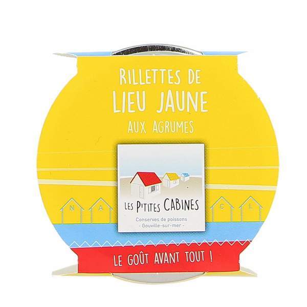 Rillettes de Lieu jaune aux agrumes - Les p'tites cabines 90g