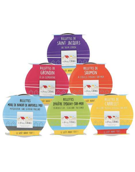 Rillettes de poissons Les petites cabines assortiment 6*90g