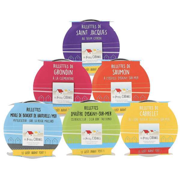 Rillettes de poissons Les petites cabines assortiment 6*90g