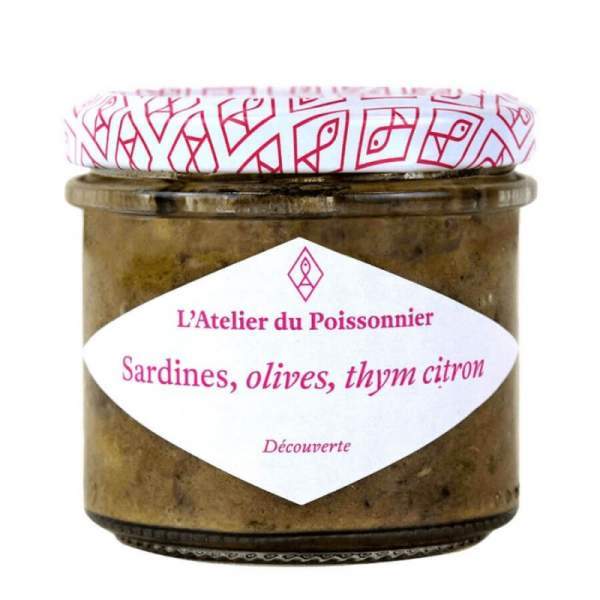 Rillettes de sardines aux olives et au thym citron 90g