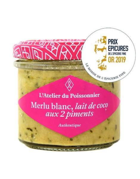 Rillettes de merlu blanc, lait de coco aux 2 piments Atelier du Poissonnier 90g