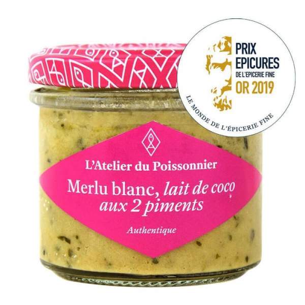 Rillettes de merlu blanc,lait de coco aux 2 piments 90 gr