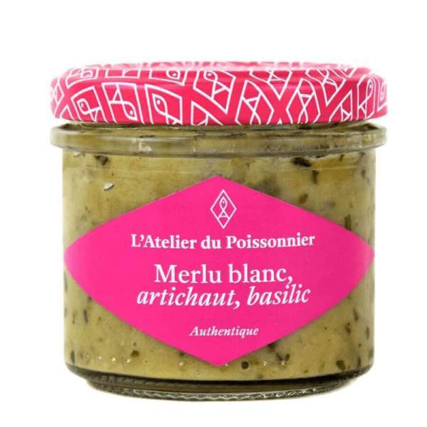Tartinable de merlu blanc, artichaut, basilic