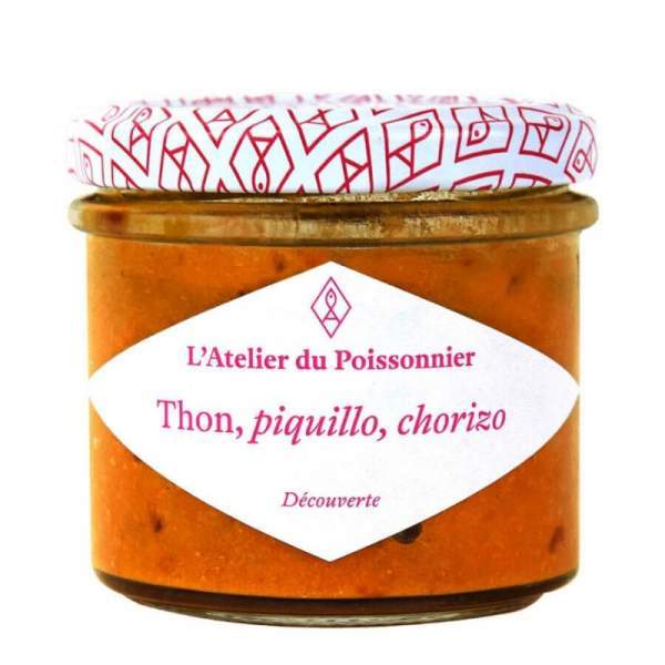 Rillettes de thon, piquillo, chorizo 90 gr