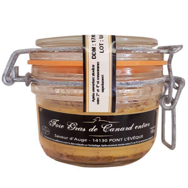 Foie gras de canard entier saveur d'auge 100g