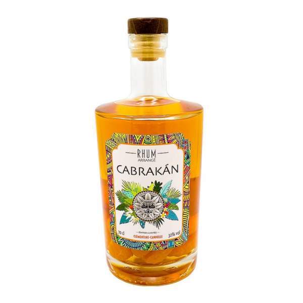 Rhum arrangé clémentine et cannelle Cabrakàn 70cl 32%