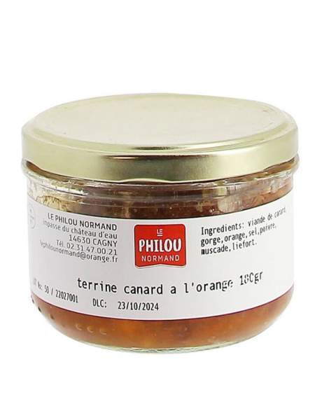 Terrine de canard à l'orange Le philou normand 180g