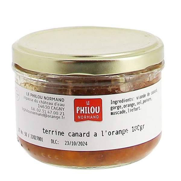 Terrine de canard à l'orange Le philou normand 180g