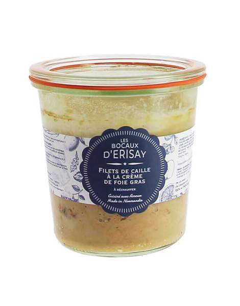 Filets de caille à la crème de foie gras 450g