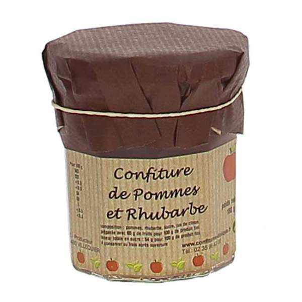 Confiture de pommes et rhubarbe 180g Dolique