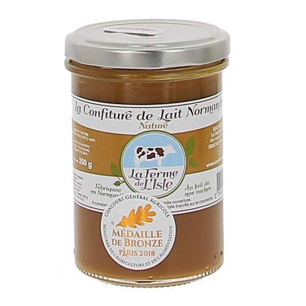 Confiture de lait nature ferme de l'isle