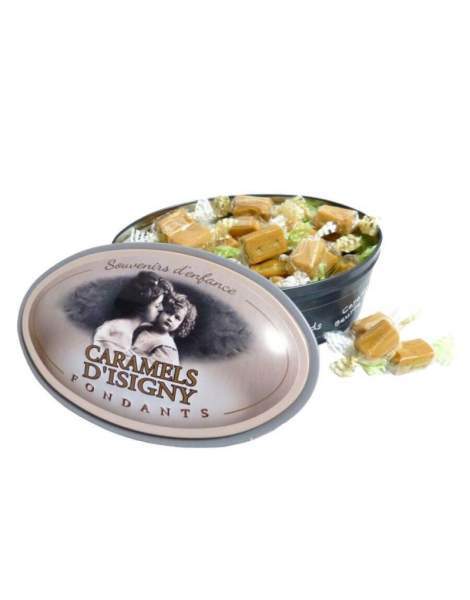 Caramels assortiments boîte fer souvenir d'enfance 250g