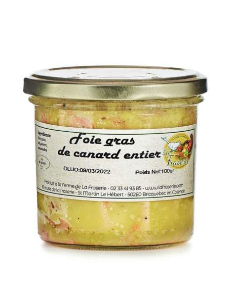 Foie gras de canard entier conserve 100g - Fraserie