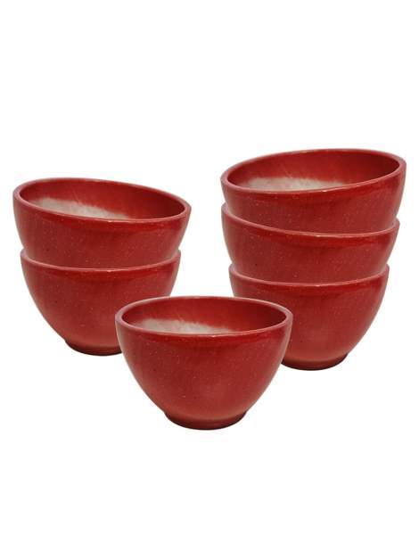 6 Bolées à cidre en grès rouges 20cl Poterie Turgis