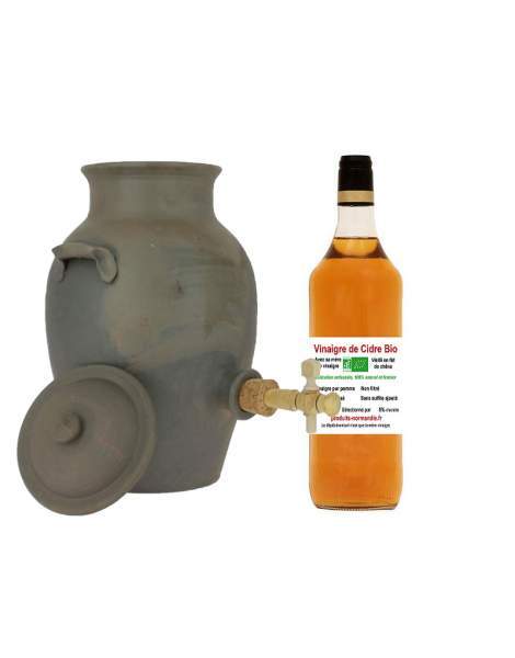 Vinaigre de cidre bio non pasteurisé sans sulfite 1L
