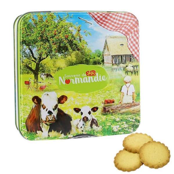 Sablés et boîte illustrée "Souvenir de Normandie" 120g