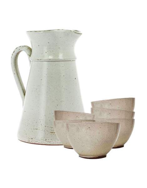 Service à cidre en grès rouge Poterie Turgis