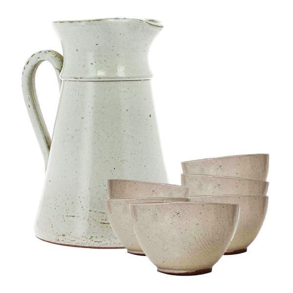 Service à cidre en grès rouge Poterie Turgis