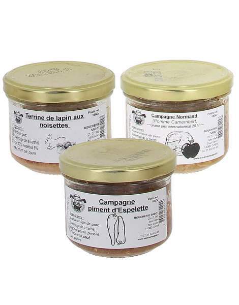 Lot de terrines Sabot 3x180g