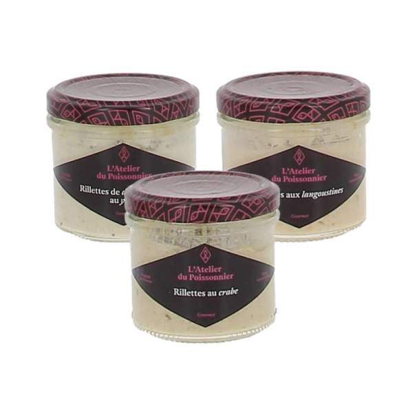 Rillettes de poissons assortiment gourmet 3x90g