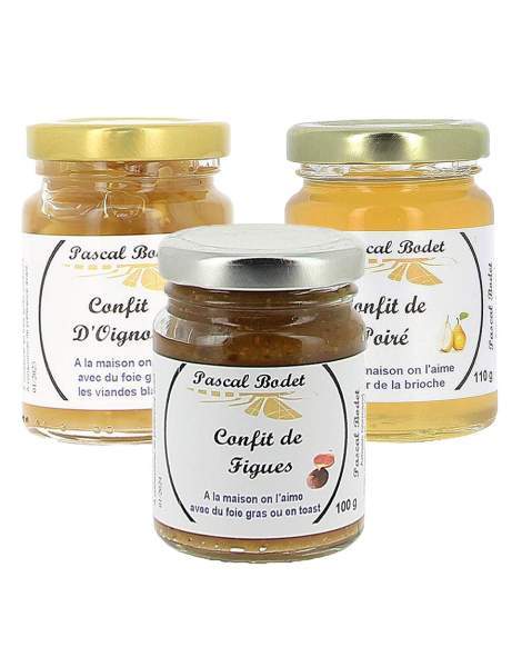 Lot de 3 confits normands Bodet 3x100g