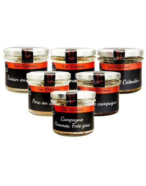 Lot découverte de 6 terrines père Roupsard 180g
