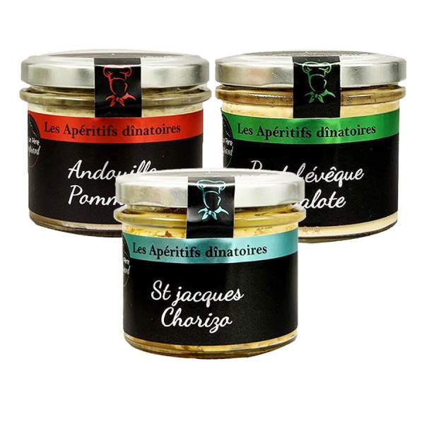 Lot de 3 apéritifs dinatoires père Roupsard 100g