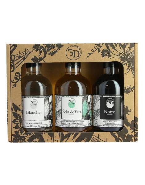 Coffret de spiritueux 3x20cl Domaine des 5D