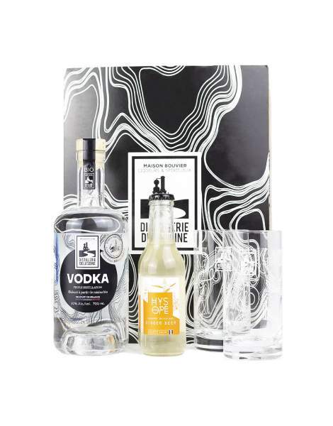 Coffret moscow mule avec 2 verres dégustation La distillerie de la Seine 70cl 45%