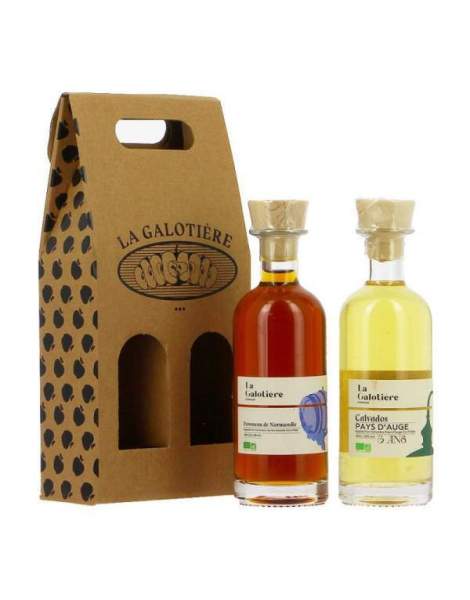 Coffret de Calvados et Pommeau 2x20cl La Galotière