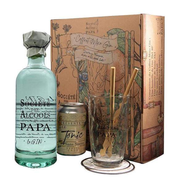 Coffret "Mixo" Gin 70cl Société des Alcools à Papa