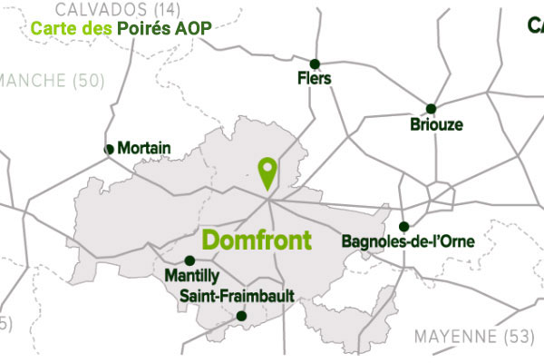 Carte du Poiré Domfront AOP
